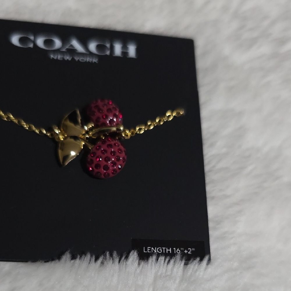 Coach Gold Necklace with Pink‎ Ladybug Charm - Picture 4 of 12